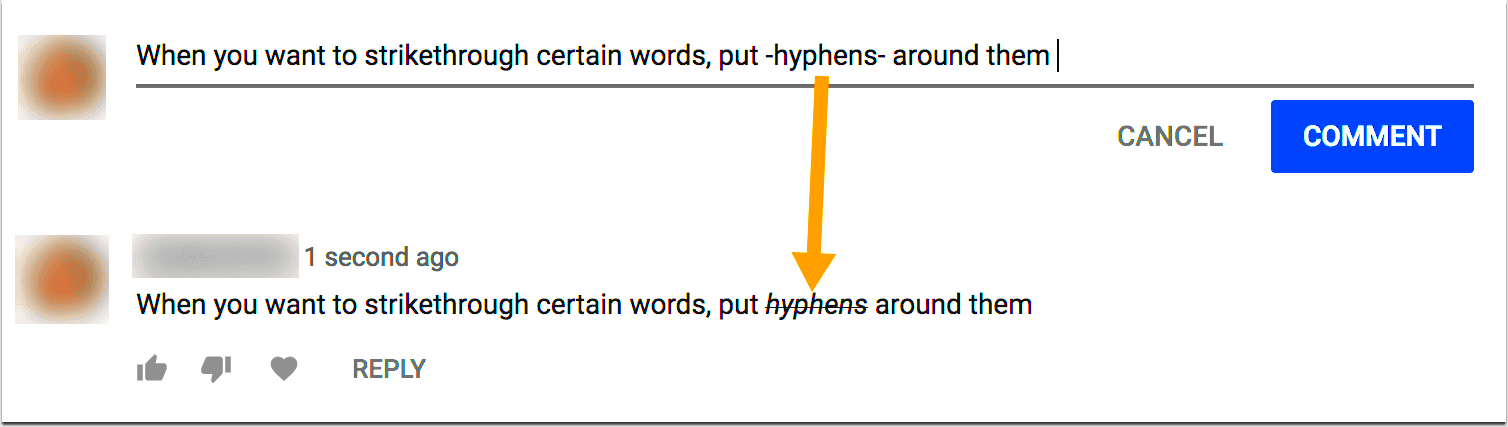 How to Bold Youtube Comments As Well As Italicize Strikethrough and 