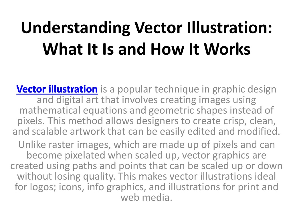 PPT  Understanding Vector Illustration What It Is and How It Works 