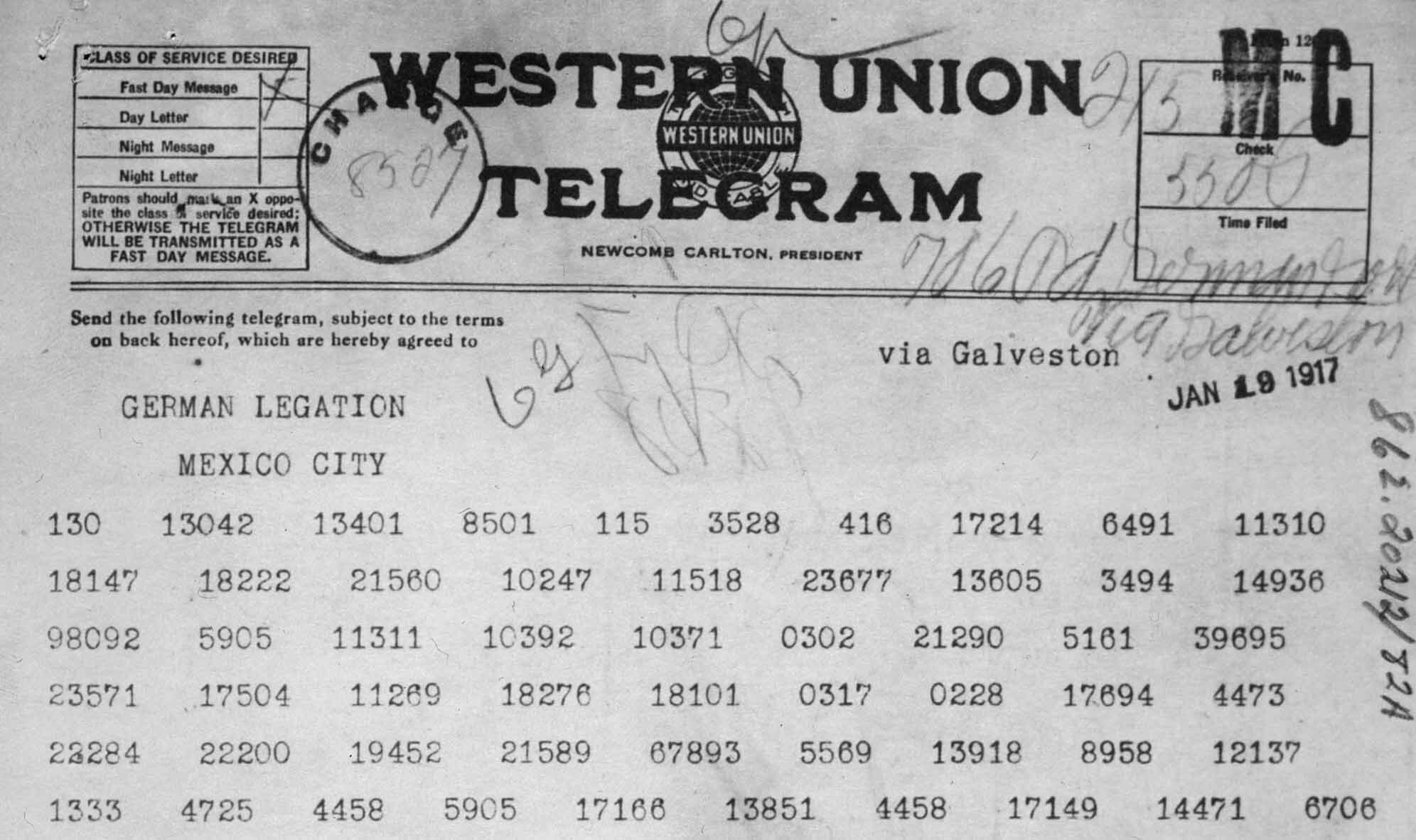 The Zimmermann Telegram Words Of War  History