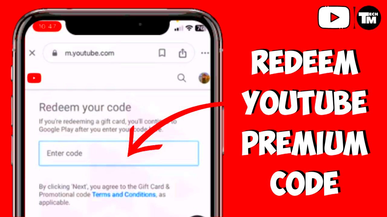 How to Redeem YouTube Premium Code  YouTube Premium Code Redeem 