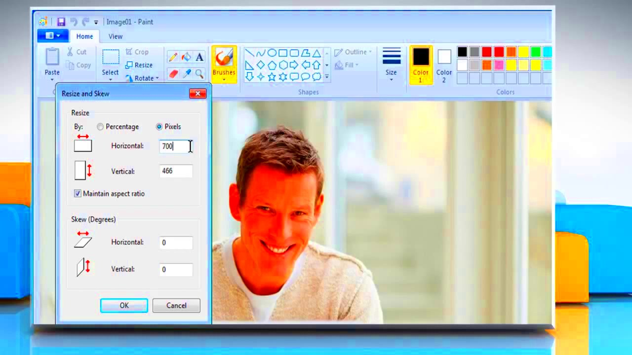 How to resize an image in Paint Tutorial  YouTube