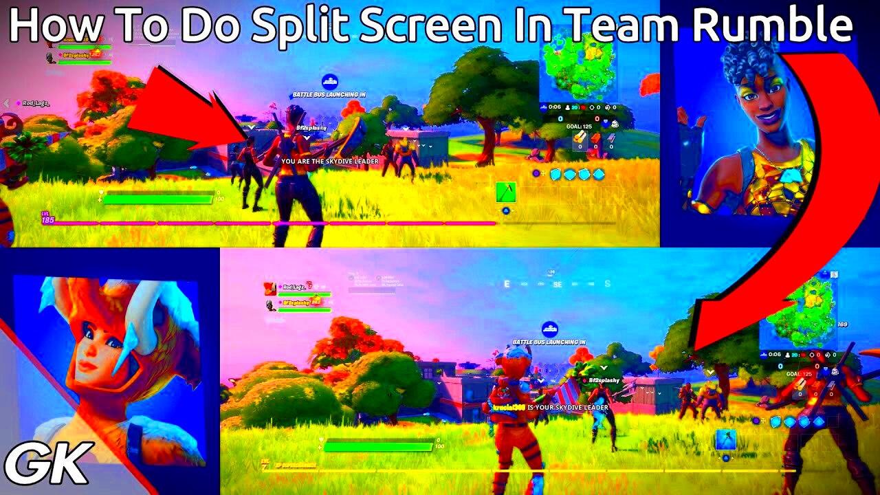 How To Do Split Screen In Team RumbleFortnite Chapter 2It Actually 