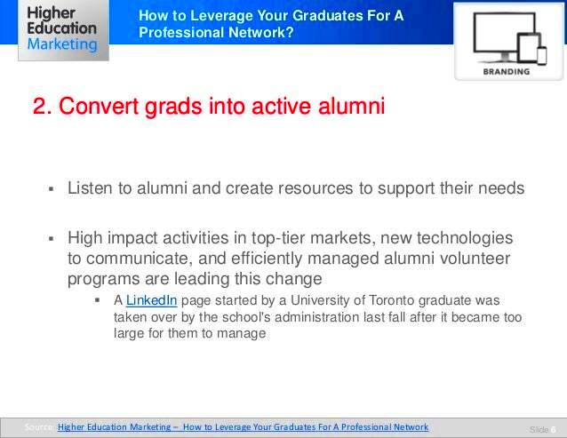 How to leverage your graduates for a professional network