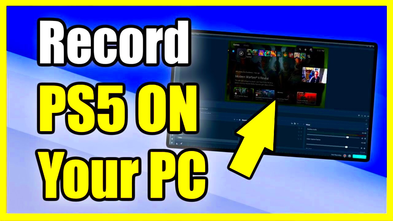 How to Record PS5 Gameplay on PC with MIC  Camera Capture Card 