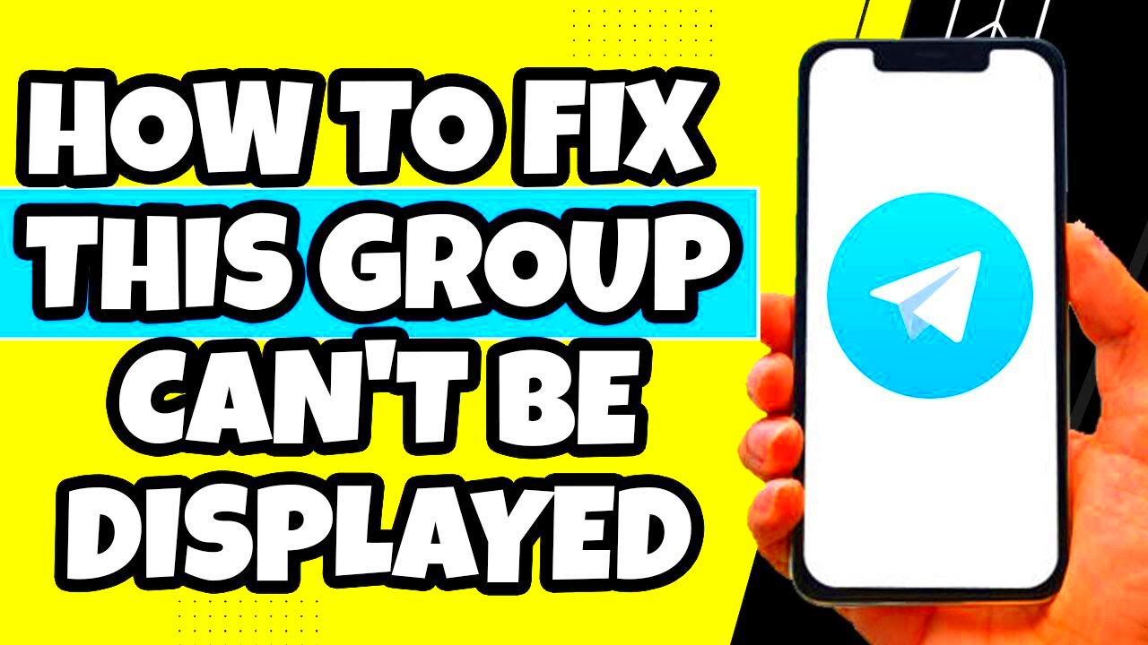 How To Fix Telegram This Group Cant Be Displayed Quick  Easy  YouTube