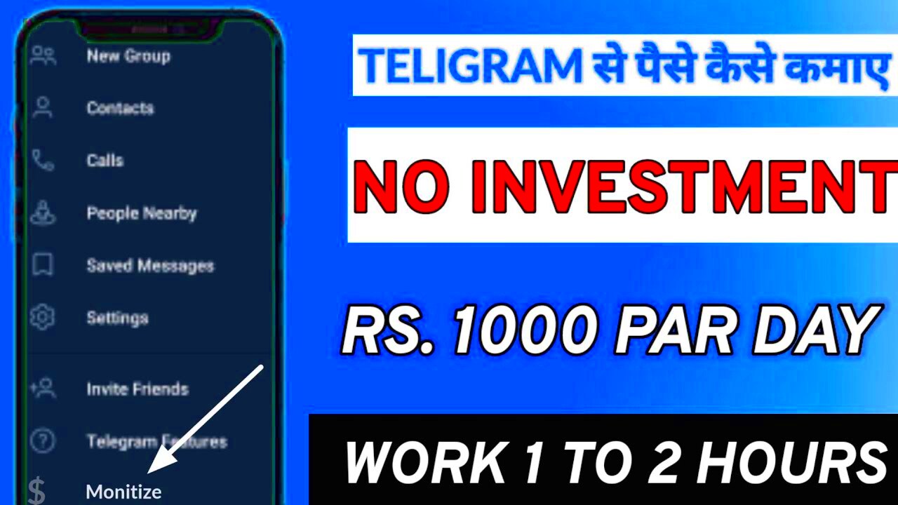 HOW TO EARN MONEY FROM TELEGRAM  1000 TO 2000 PAR DAY  NO INVESTMENT 