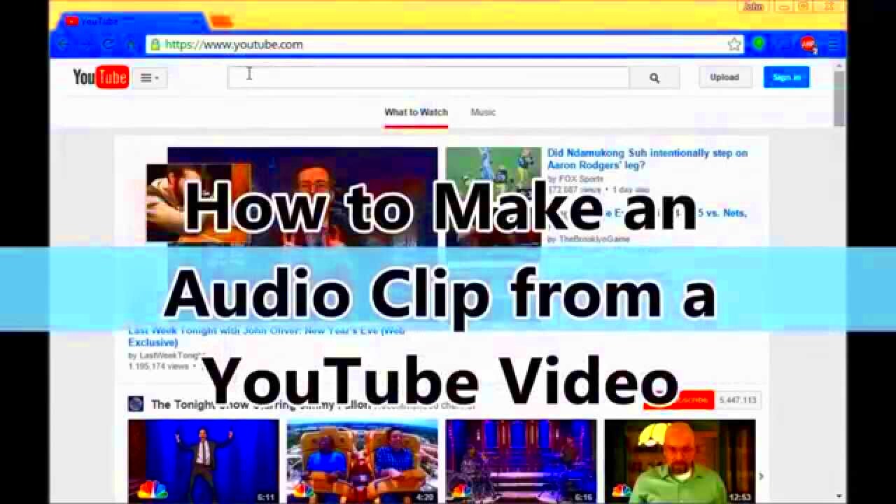 How to create an audio clip from a YouTube video  YouTube