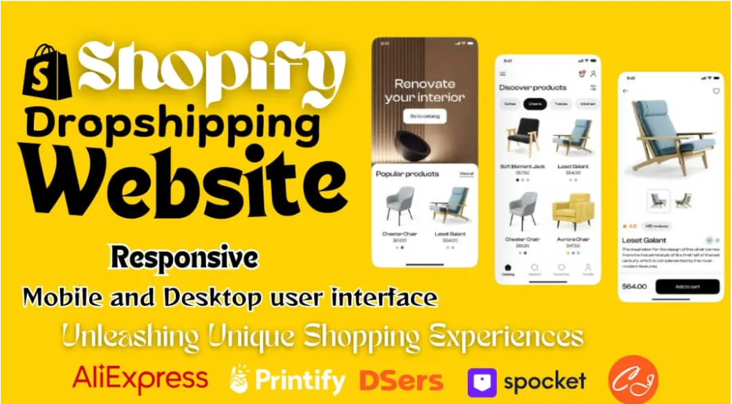 I Will Redesign Revamp Clone Shopify Dropshipping Store & Shopify Website