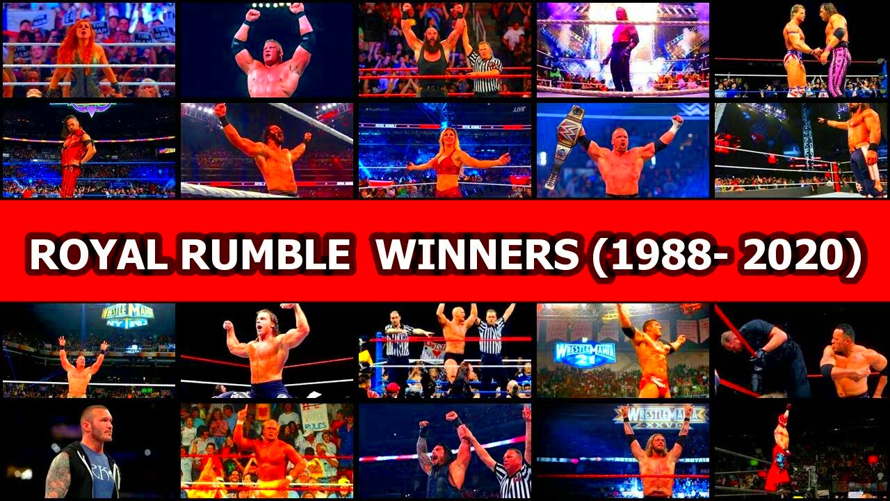 Royal Rumble Winners1988 2020  All 37 WINNERS of ROYAL RUMBLE Match 