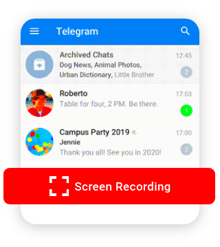 Telegram Screen Recorder to Record App Activities TheOneSpy