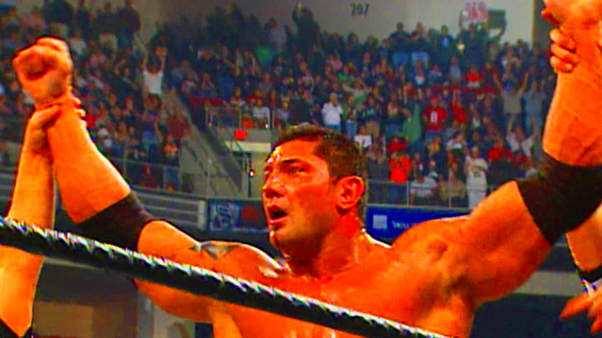 Batista wins Royal Rumble Match Royal Rumble 2005  WWE