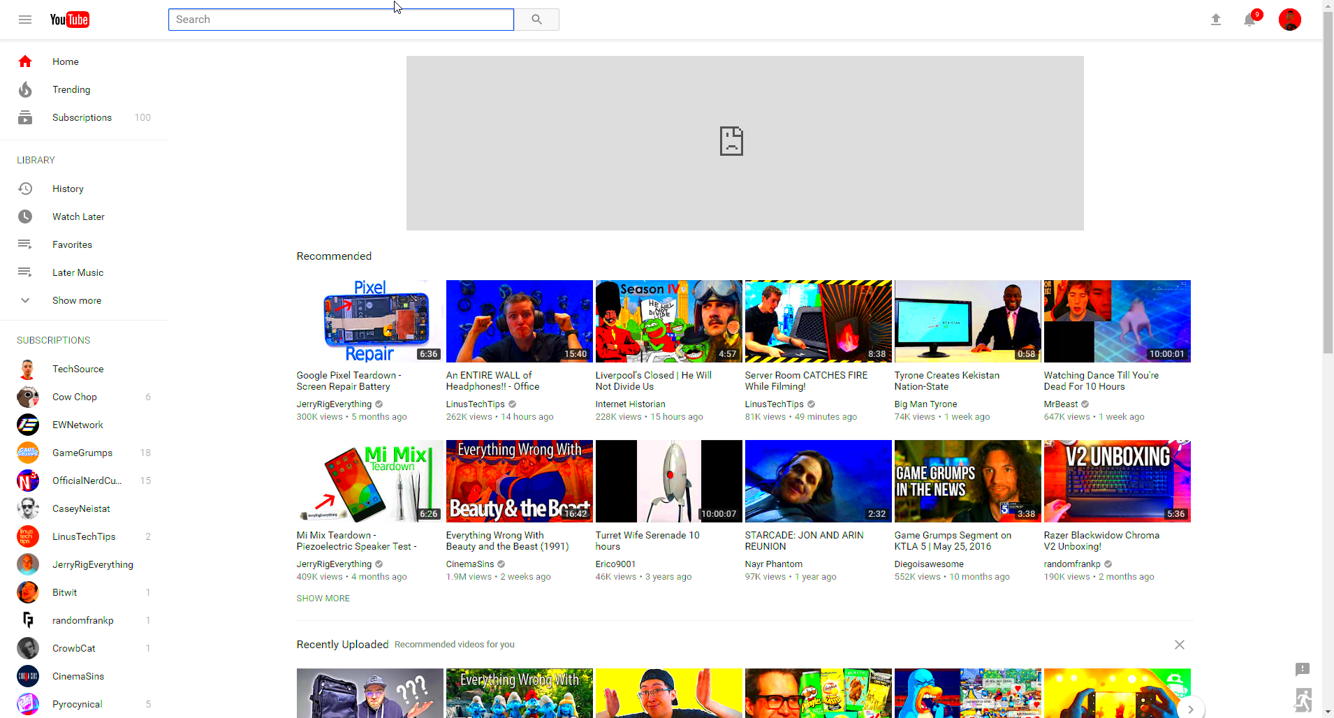 Did YouTube suddenly changed its layout  ryoutube