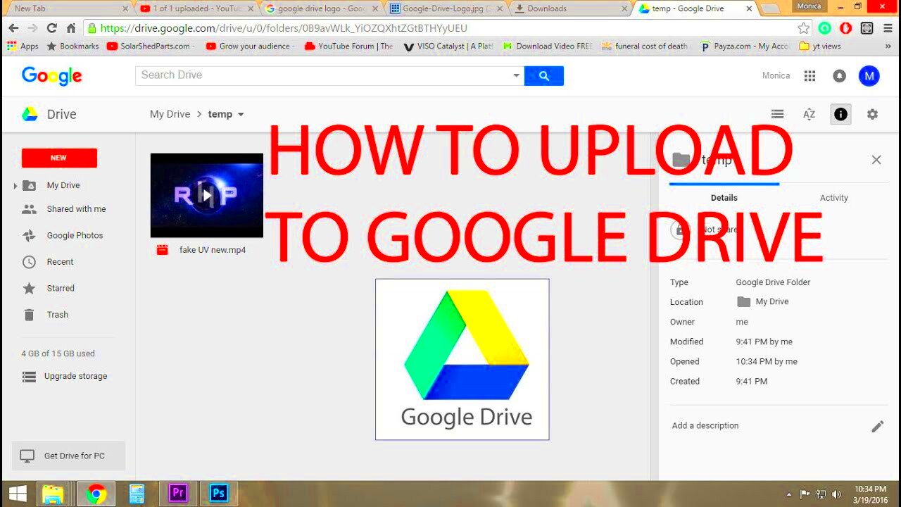 How To Upload a file or video to Google Drive  YouTube