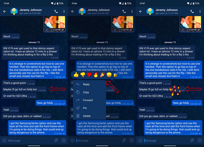 How to apply reactions to Telegram messages  Android Central