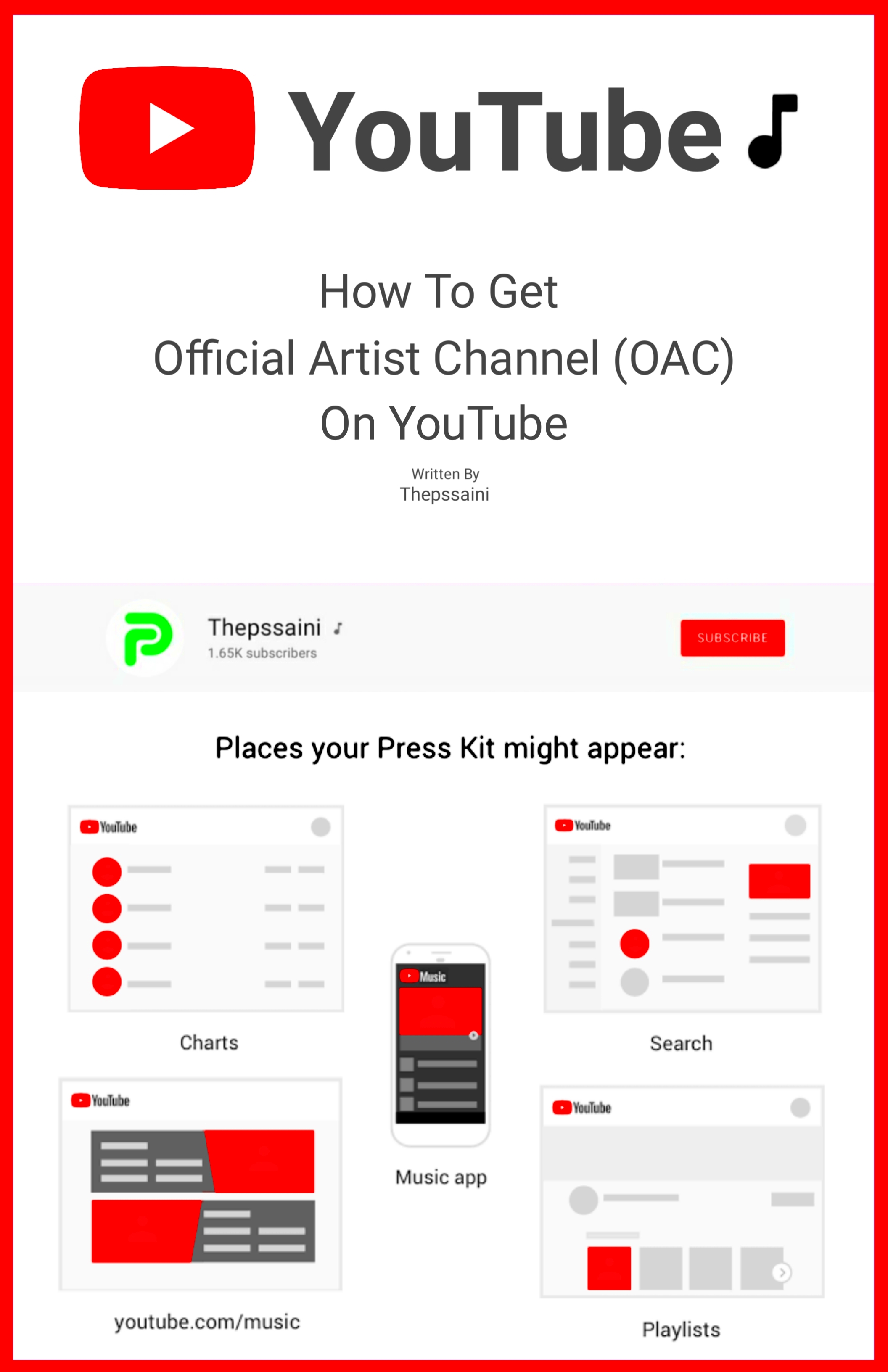 A Simple Guide To Get An Official Artist Channel OAC On YouTube by 