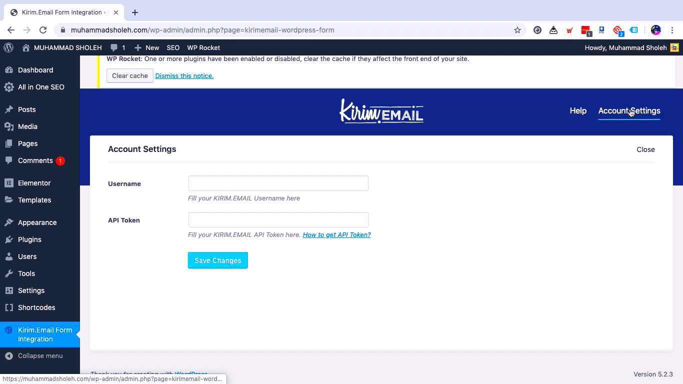 WordPress Form Plugin  KIRIMEMAIL