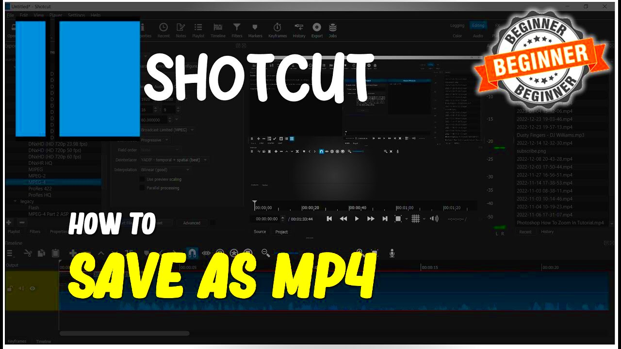 Shotcut How To Save Video As MP4  YouTube