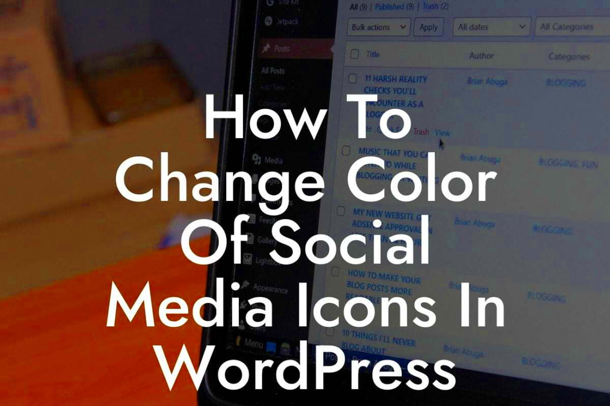 How To Change Color Of Social Media Icons In WordPress  DamnWoo 