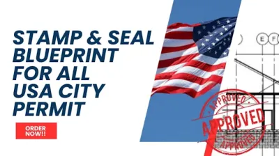 I will stamp, seal, and review USA building blueprints city permit