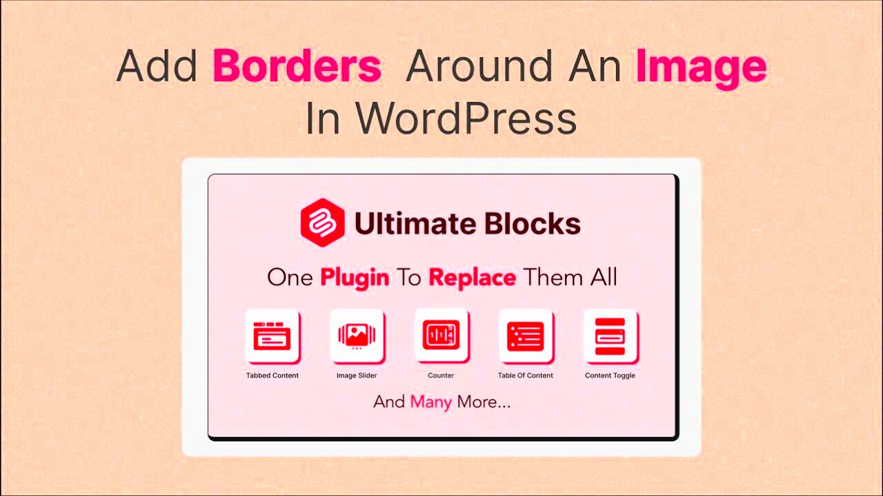 How to Add Borders Around an Image in WordPress  YouTube