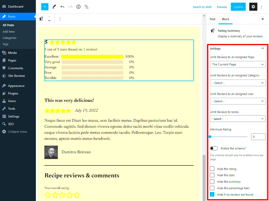 Reviews  Ratings in WordPress  Site Reviews WordPress Plugin