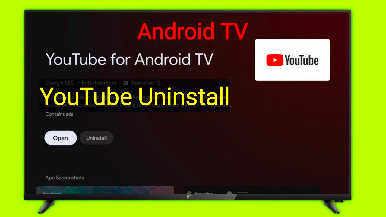 How to Uninstall YouTube Application in Android Tv  YouTube