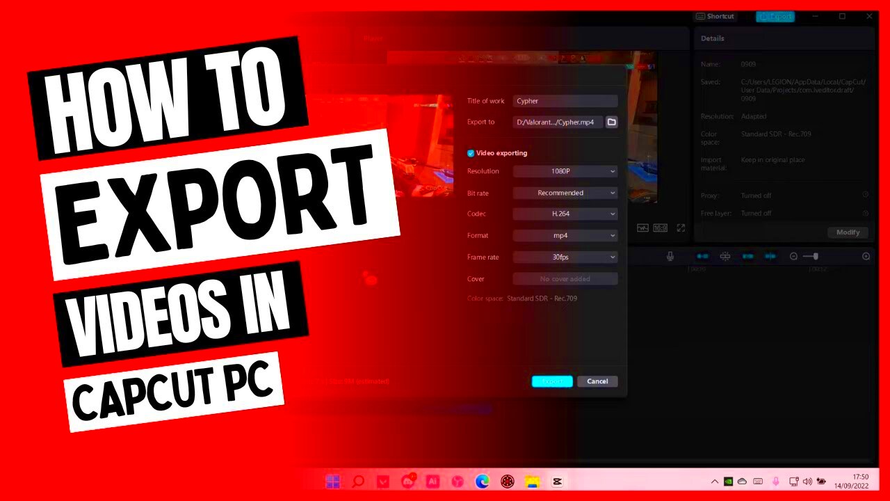 How To Export Videos In CapCut PC  YouTube