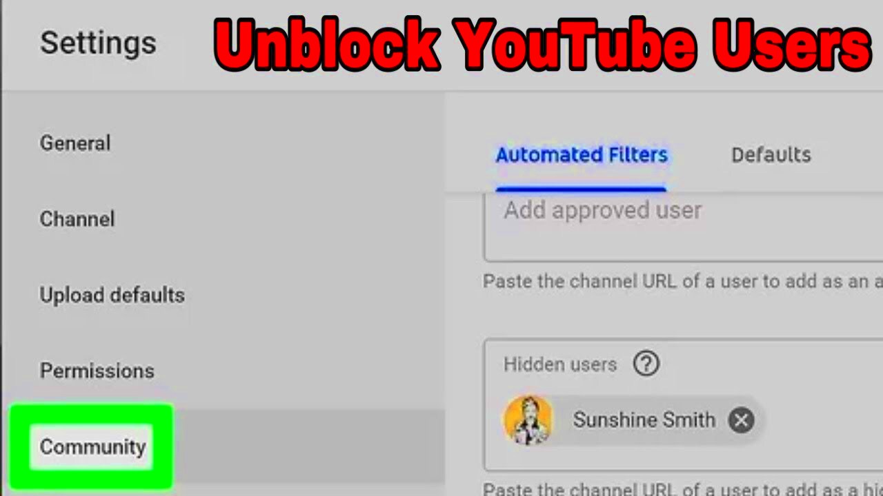 How to Unblock YouTube Users  youtube how to block and unblock a 