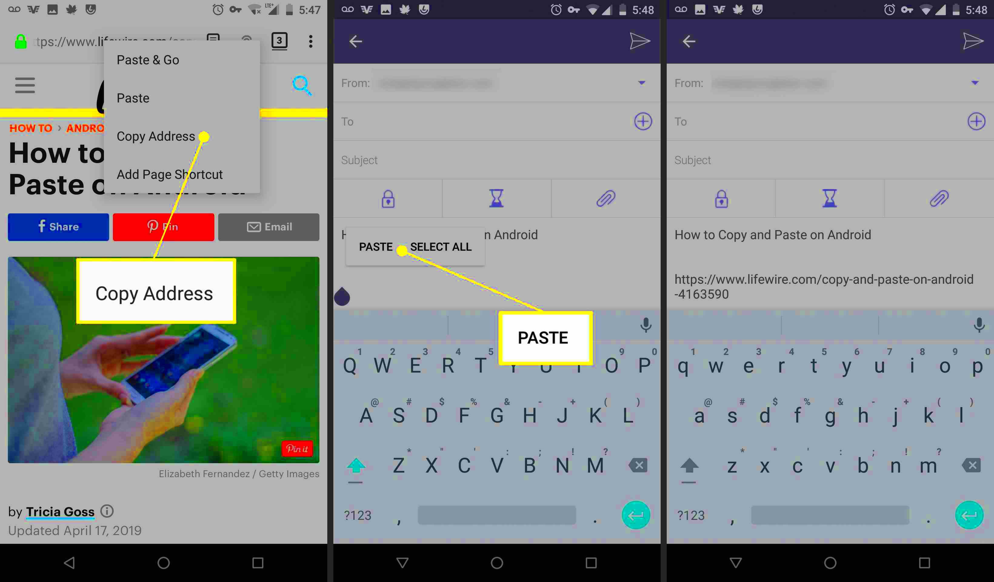 How to Copy and Paste on Android