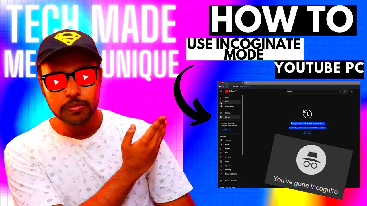 how to turn incognito mode on youtube  incognito mode in youtube 