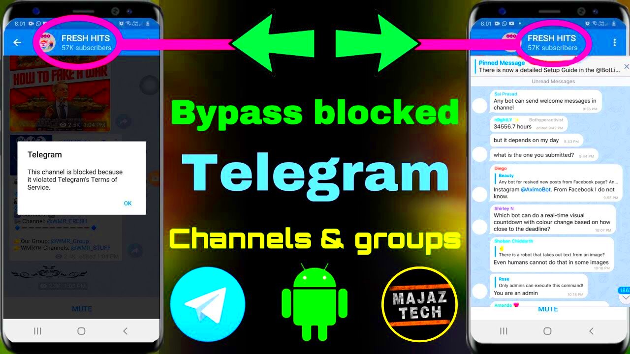 How to bypass Telegram blocked groups and channels  unblock telegram 