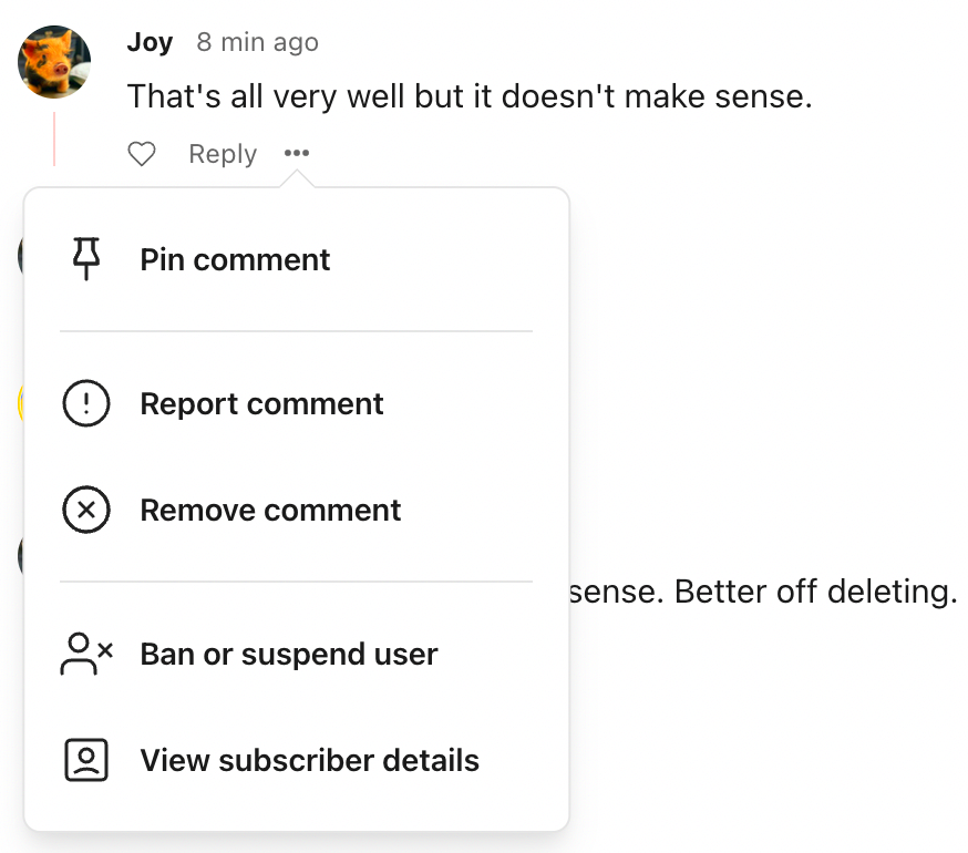 How do I delete a comment  Substack Inc