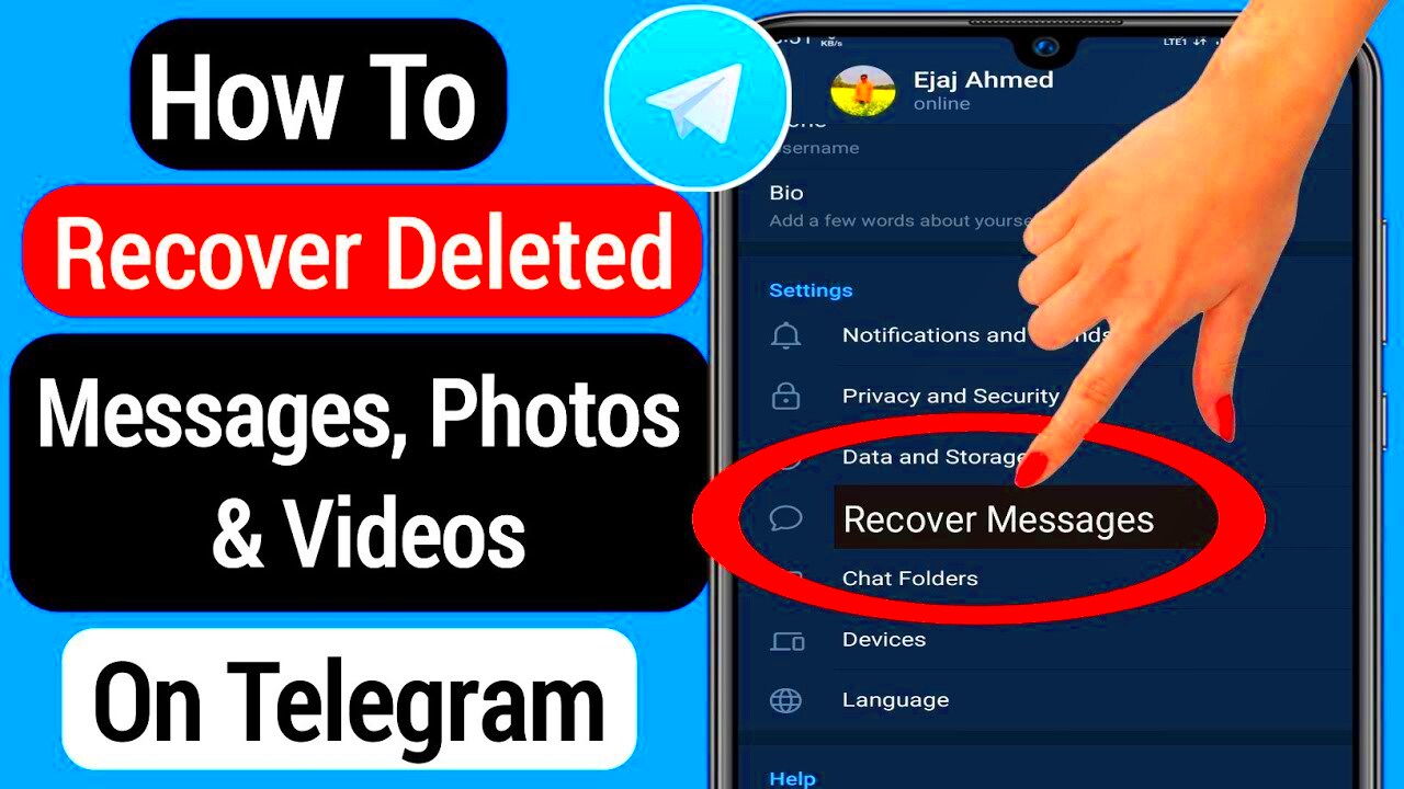 How To Recover Deleted Telegram Message Chats Pictures and Videos 