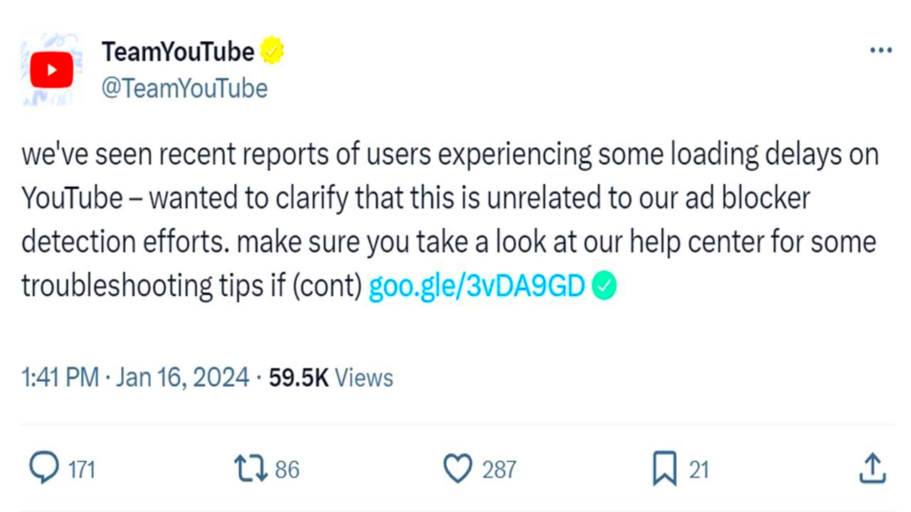 Youtube is Slowing Down if You Use Adblock  YouTube