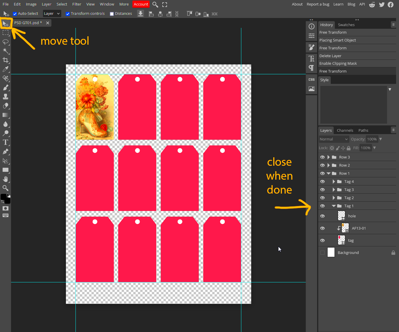 How to Add an Image to Any Shape in Photopea  TERRIFIC TEMPLATES