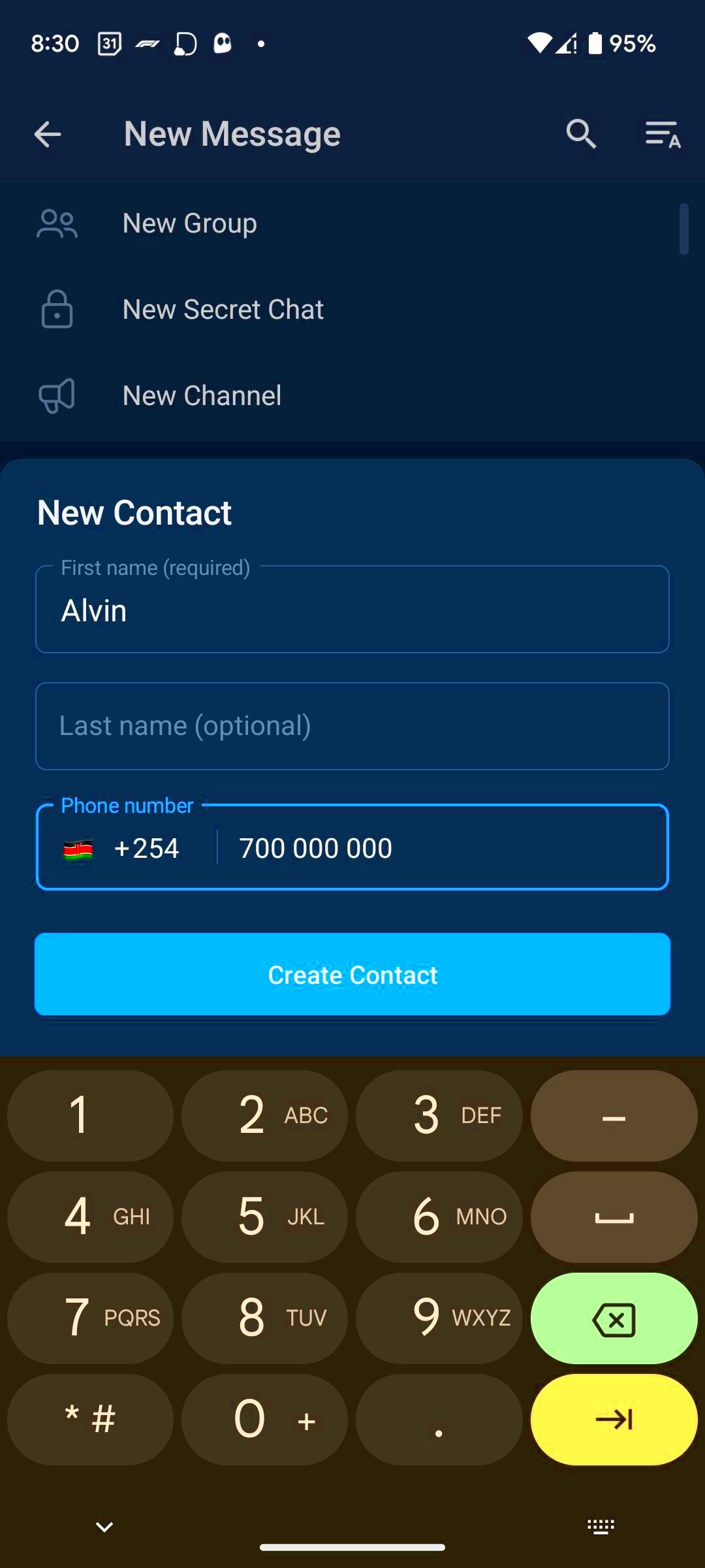 How to Add a New Contact on Telegram