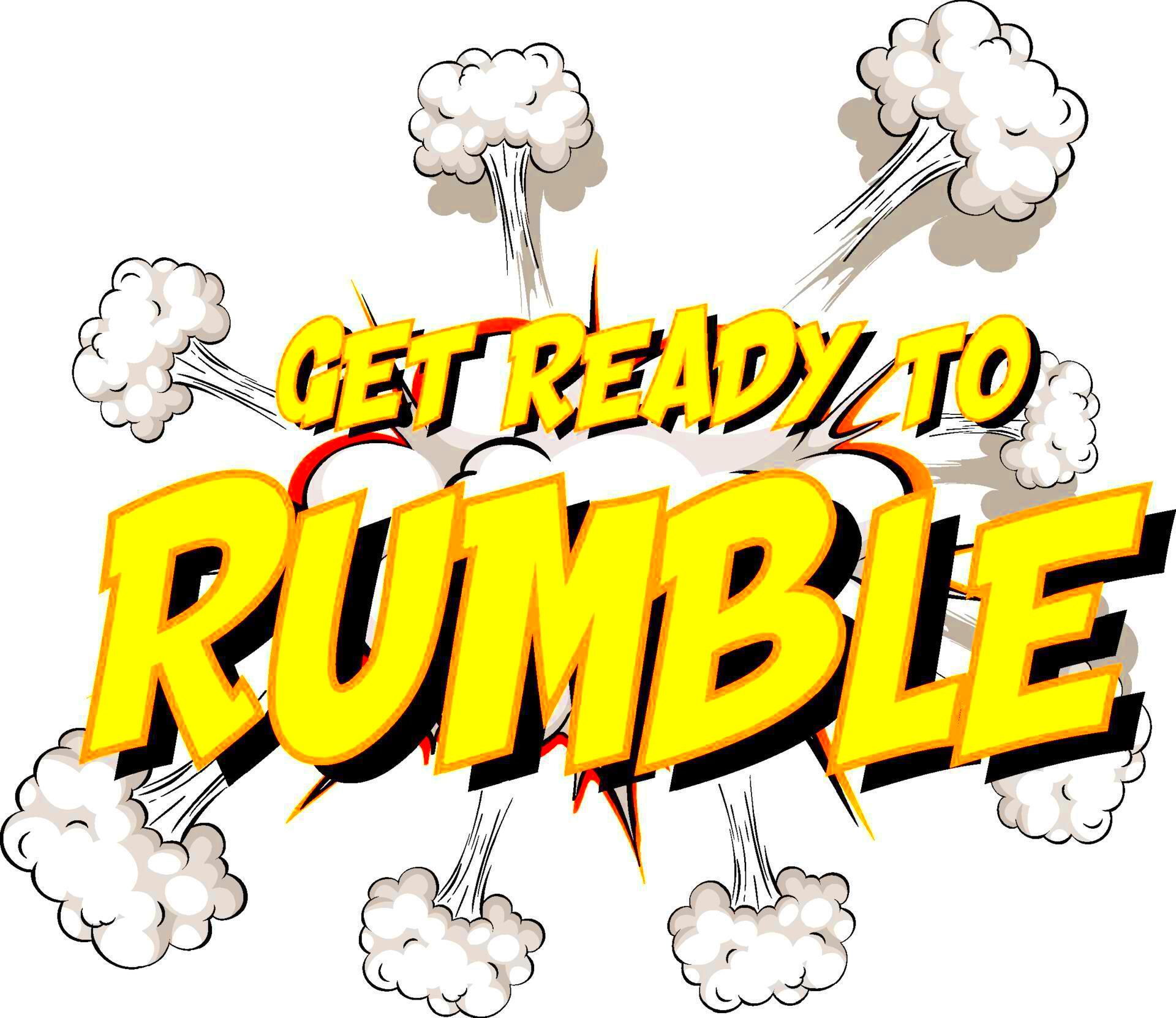 Comic speech bubble with get ready to rumble text 1953833 Vector Art at 