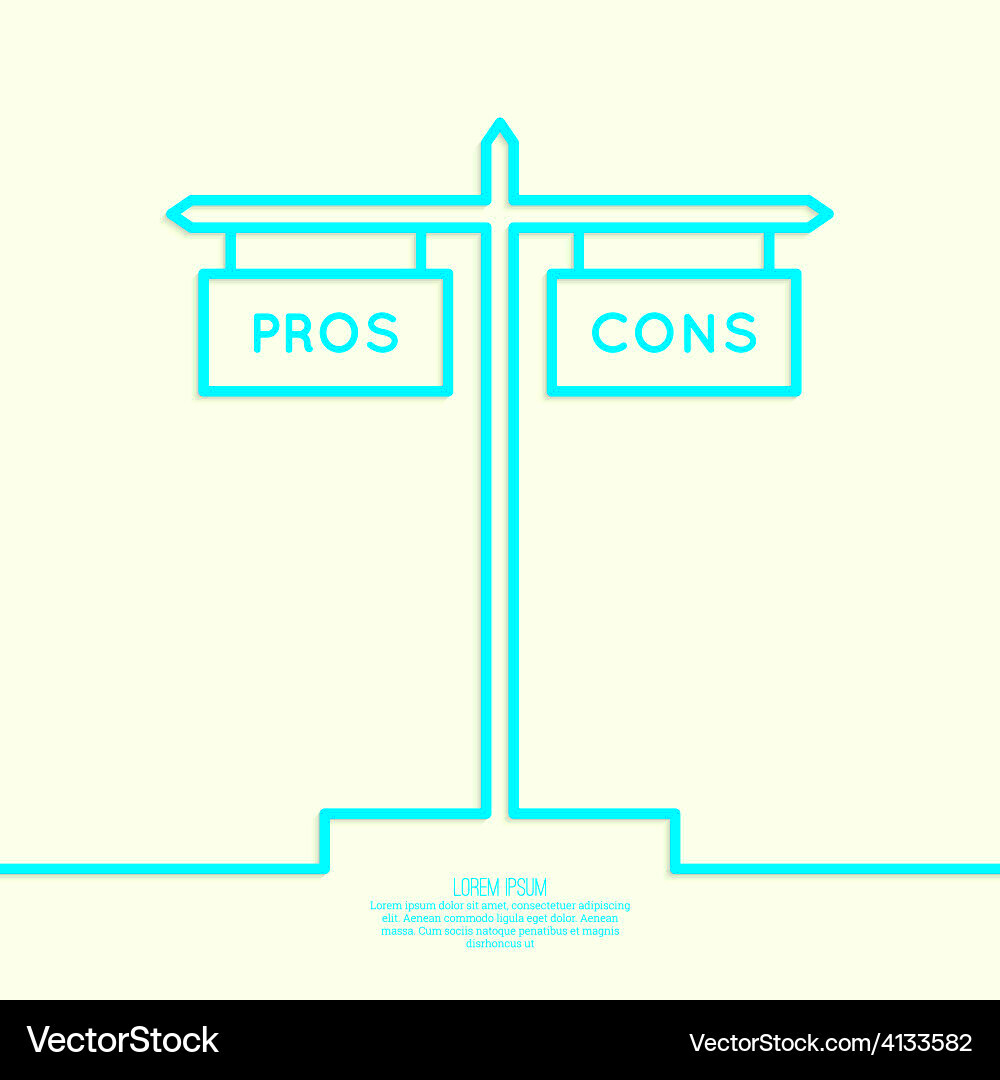 Pros and cons list Royalty Free Vector Image  VectorStock