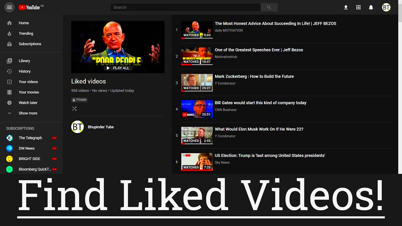 how to find your liked videos on YouTube  YouTube