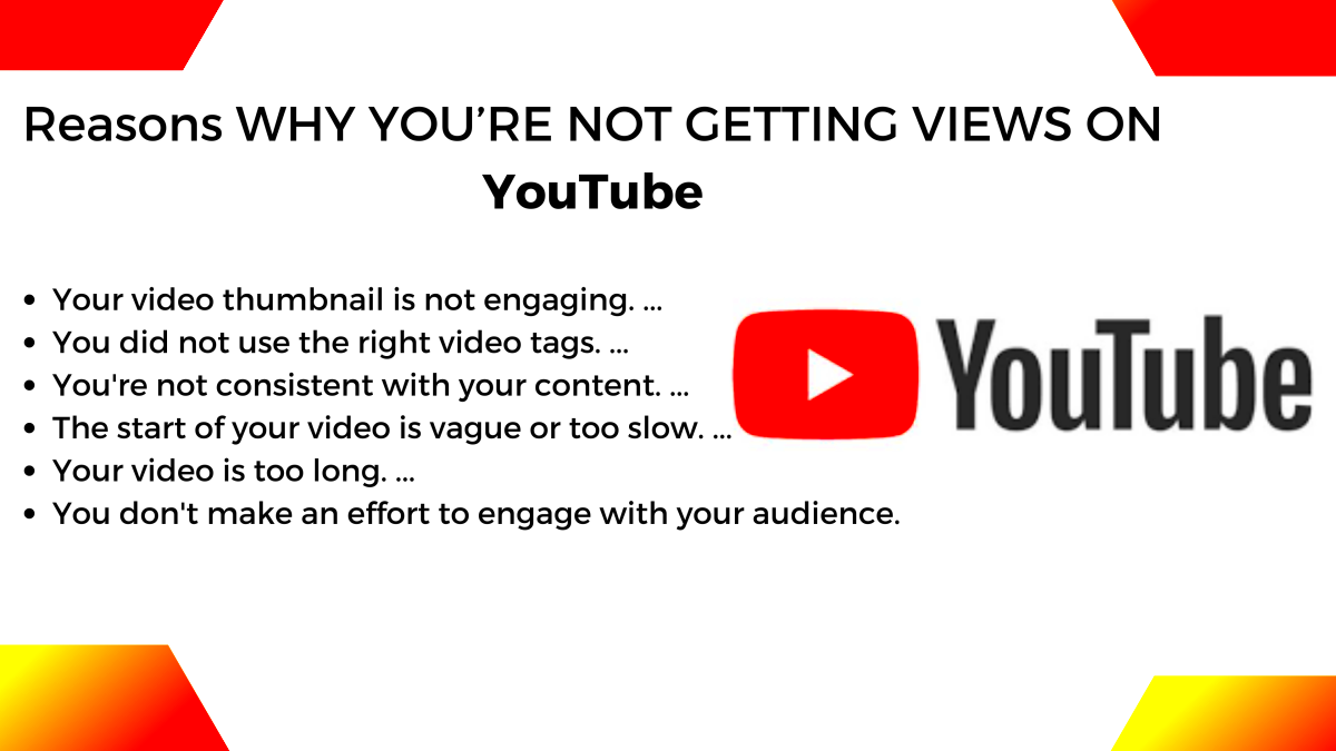 Reasons why you are not getting viewers on You tube  INNOGENX