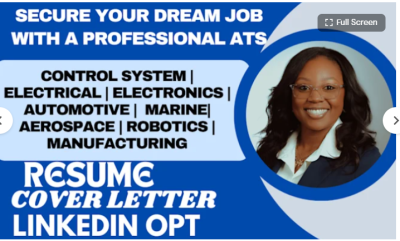 Aerospace, Automotive, Electrical, Electronics, Robotics, and Marine Resume Service