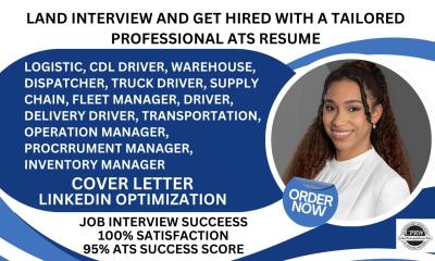 I Will Create a Professional Resume for Truck Drivers, CDL Drivers, and Operations Managers in the Logistics Supply Chain