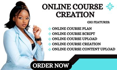 I Will Create Online Course Content and Upload on Thinkific