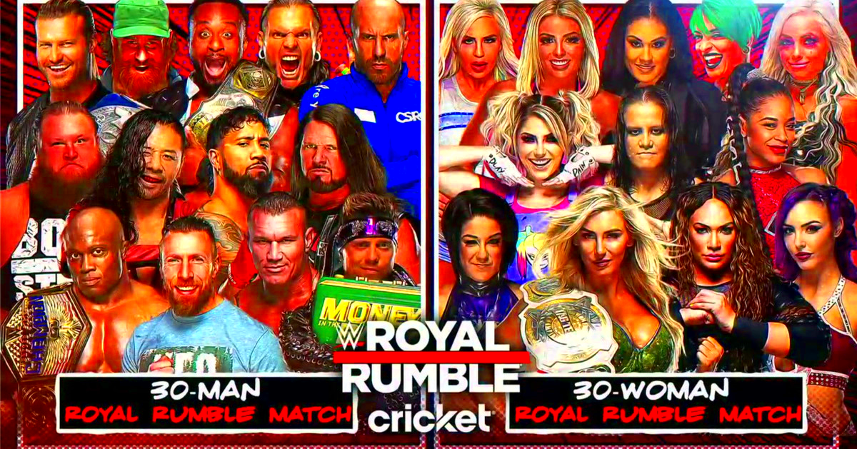 Updated list of confirmed entrants in the Royal Rumble matches 