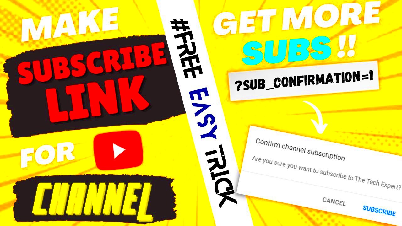 How to make a SUBSCRIBE LINK for your YouTube Channel  THE TECH EXPERT 