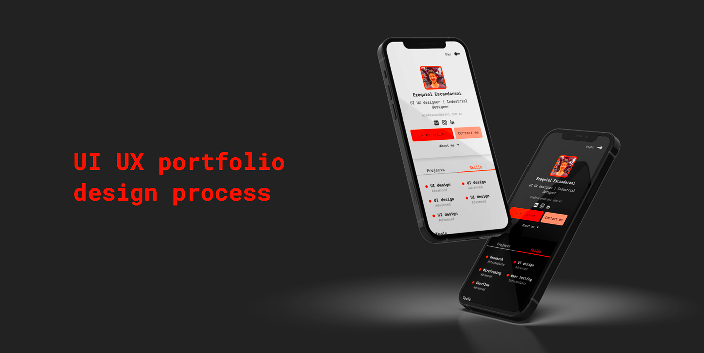 UI UX designer web portfolio design process  Behance