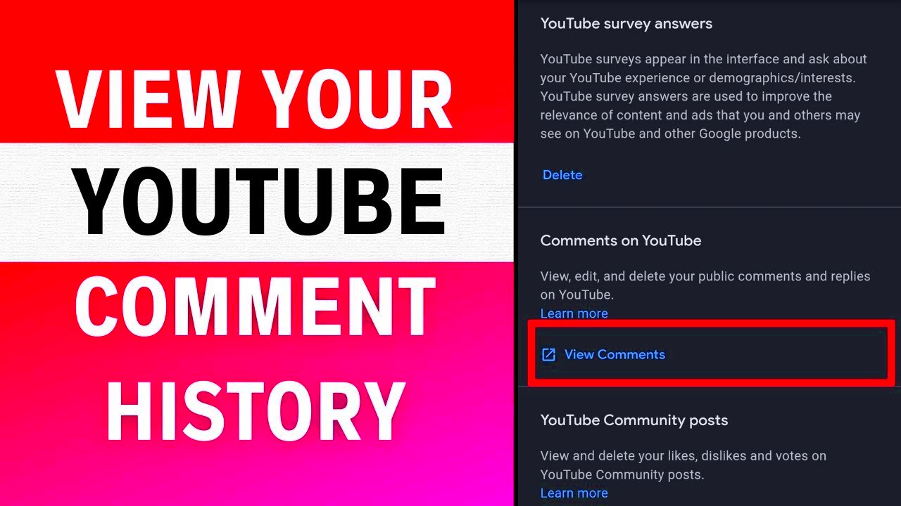 How To View Your YouTube Comment History GUIDE  YouTube