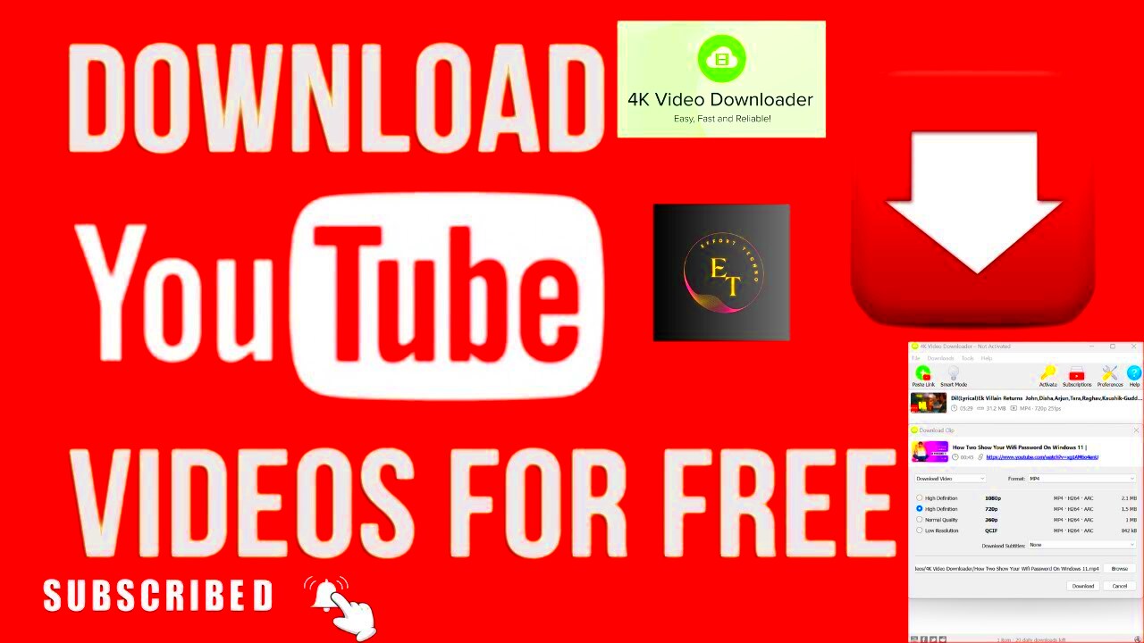 How to Download 4 K video Downloader  YouTube