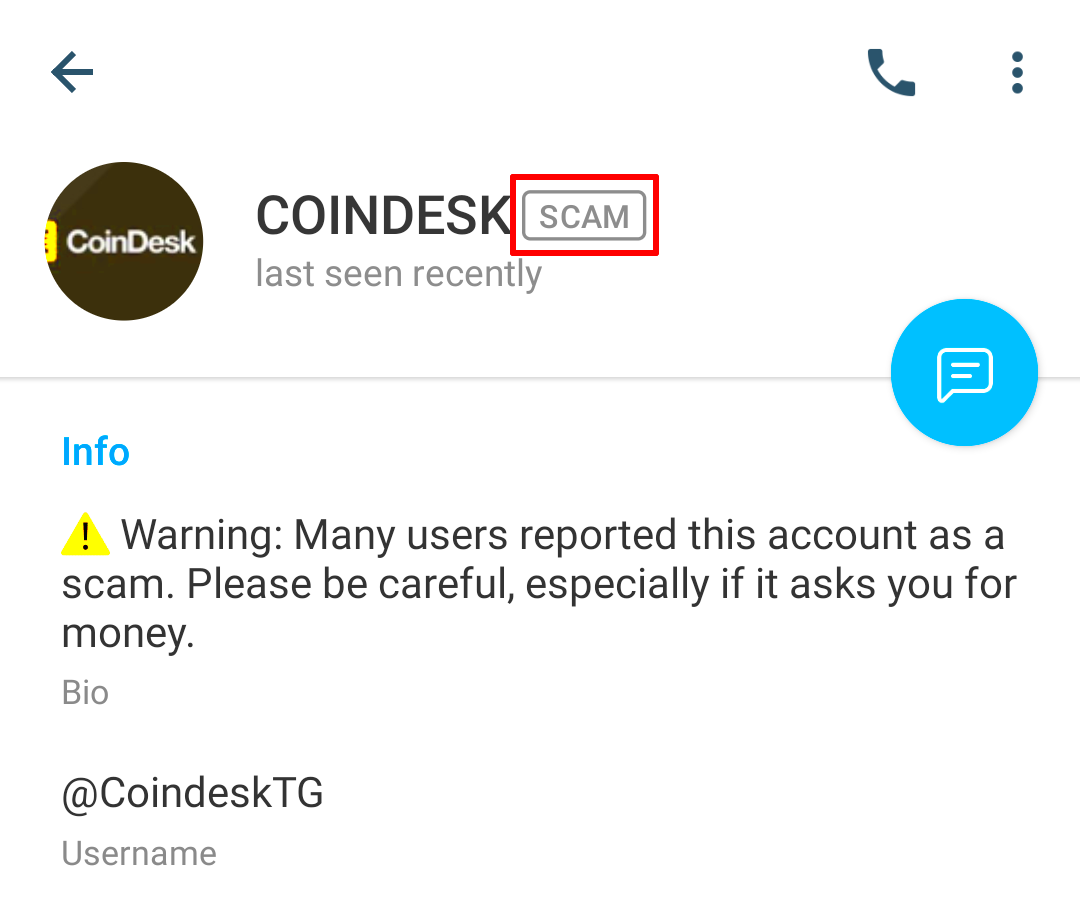 How to report a scammer on telegram