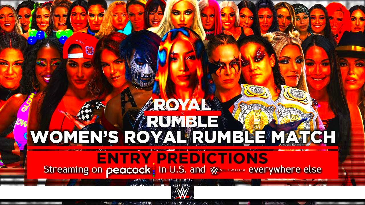 WWE 2024 Womens Royal Rumble Match  30 Woman Entry Predictions  YouTube